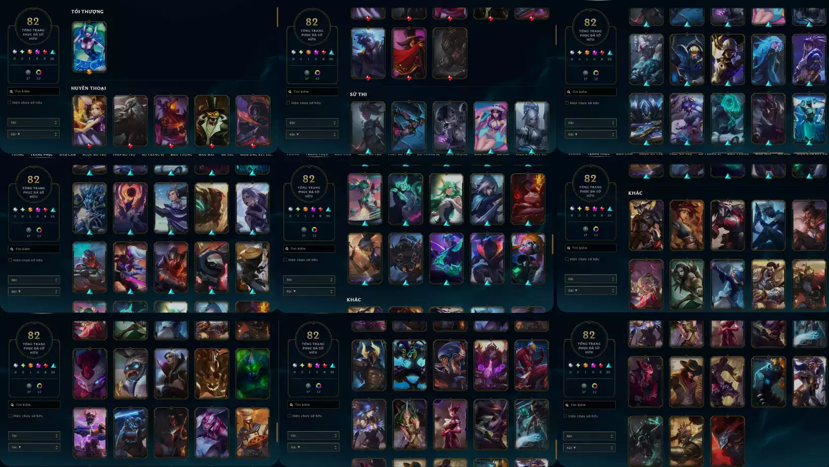 LOL 82 SKIN DARIUS LANG VƯƠNG, PYKE SIÊU PHẨM, YASUO MA KIẾM, EKKO TRUE DAMAGE  RANK VÀNG THIẾU 57 TƯỚNG