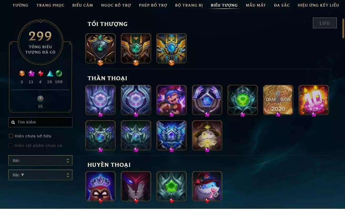 Ảnh 🔥 LOL – 341 Skin siêu xịn 🥉 Rank Đồng – dễ chơi, lên rank nhanh ✨ Nhiều biểu tượng độc đáo 👁️ Nhiều mẫu mắt chất lượng, cá tính